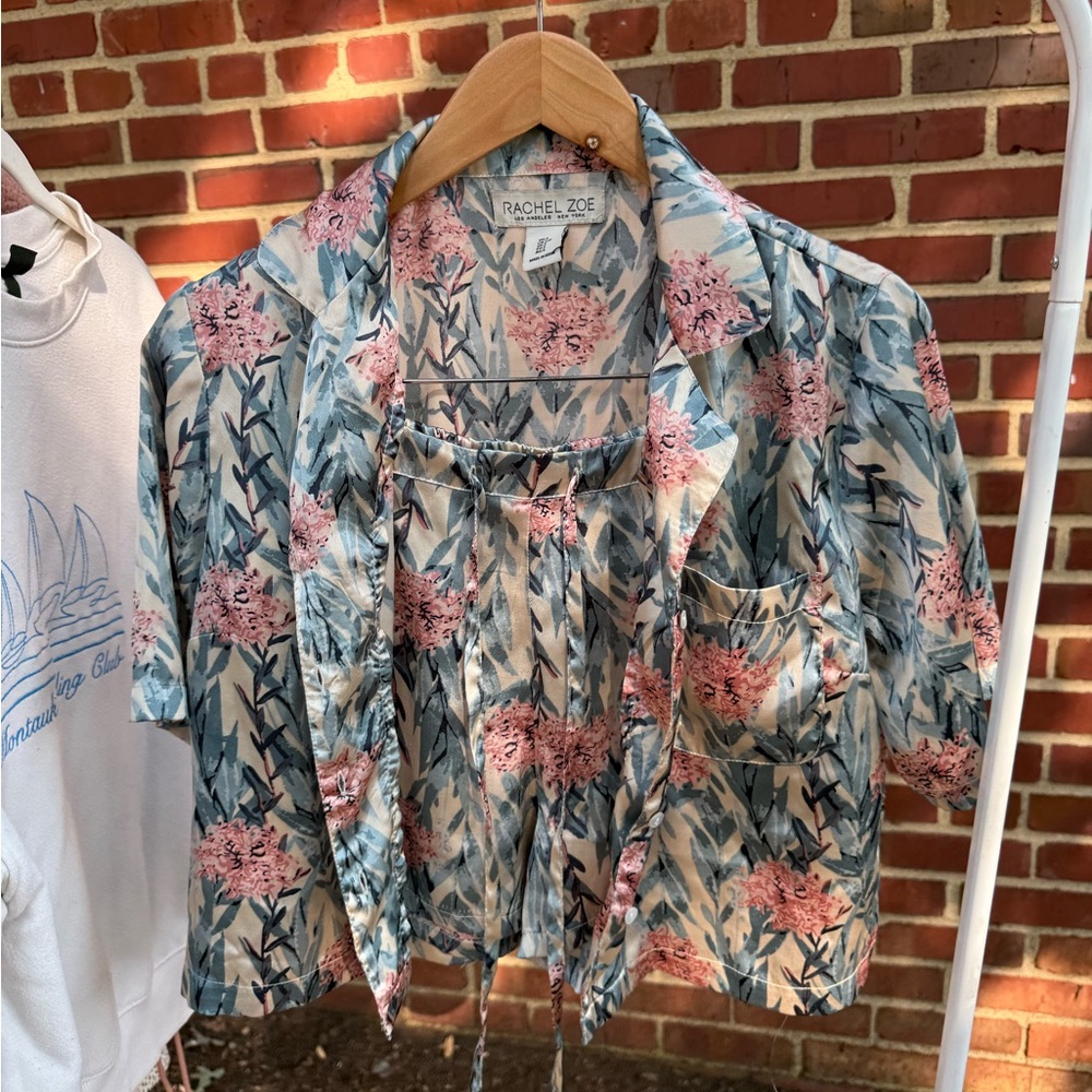 Rachel Zoe Pink and Blue Pajama Set